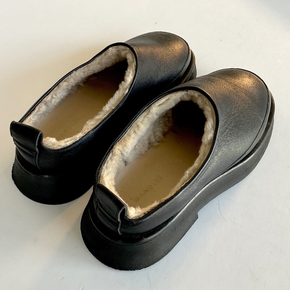 WANDLER Rosa Lambskin Slide Mule Shearling Lined Size EU 38 - Picture 3 of 8